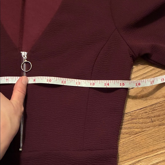 Dynamite Deep Burgundy Long Sleeve Dress - Picture 9 of 13